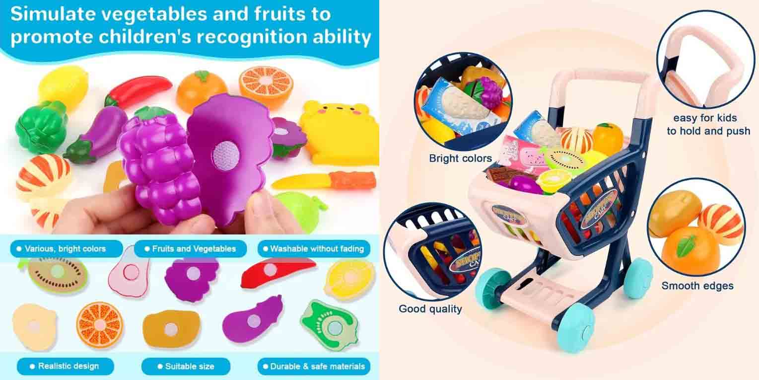 Supermarket Play Set Complete Accessories View