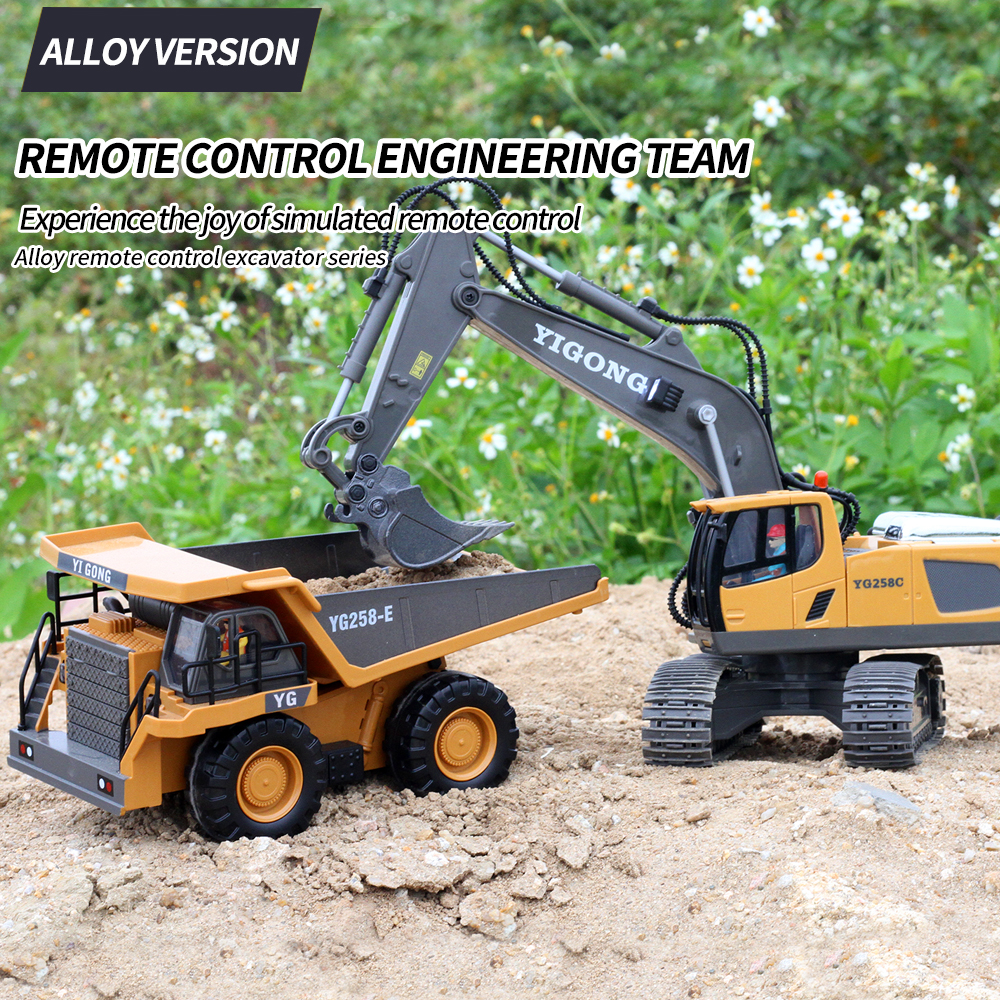 1/20 Scale Alloy RC Excavator Toy
