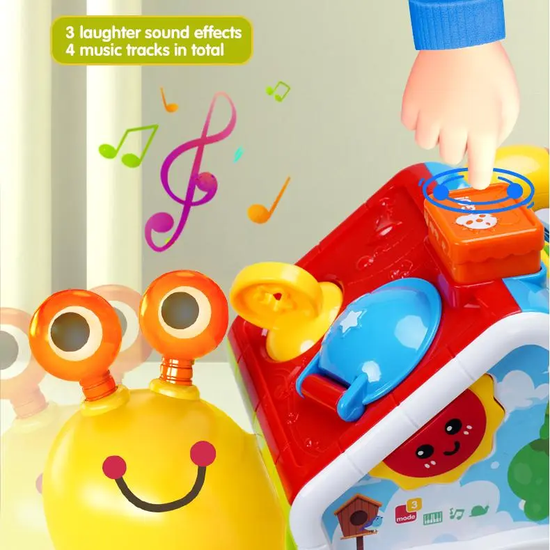 Cheap Funny Universal Walking Snail Toy Montessori Baby Sensory Activity Cube Musical Toddler Toys Twinkling Lights Sounds Manufacturer, Suppliers