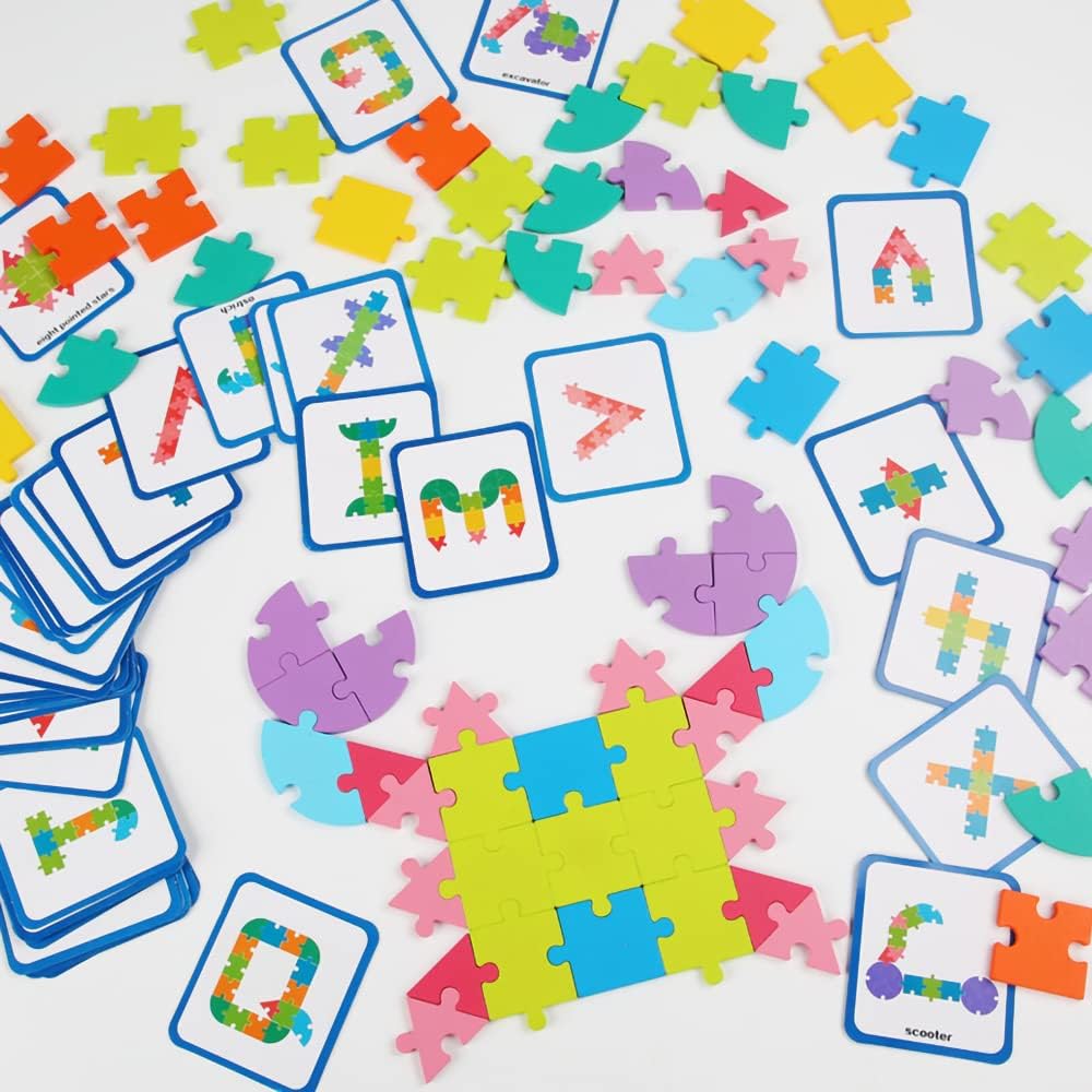 Interactive Shape and Letter Matching Puzzle