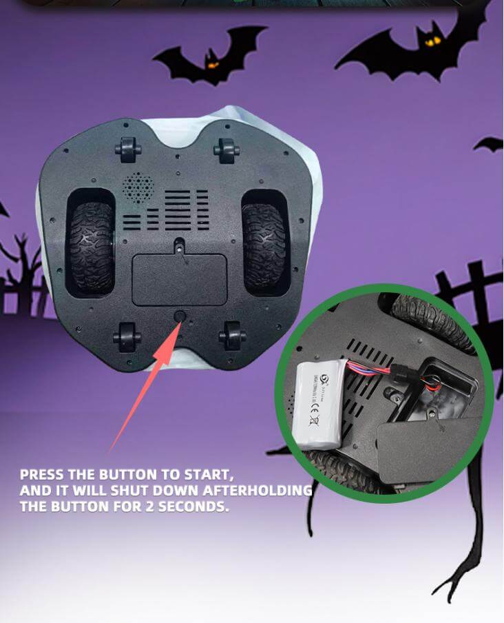 2.4GHz Remote Control Inflatable Pumpkin Racer - Angle View