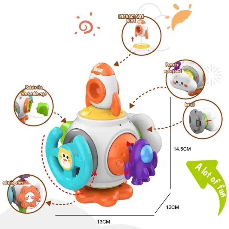 OEM Baby Montessori Sensory Toys Activity Cube Busy Board Educational Fidget Balls Toddler Gifts Factory, Factories