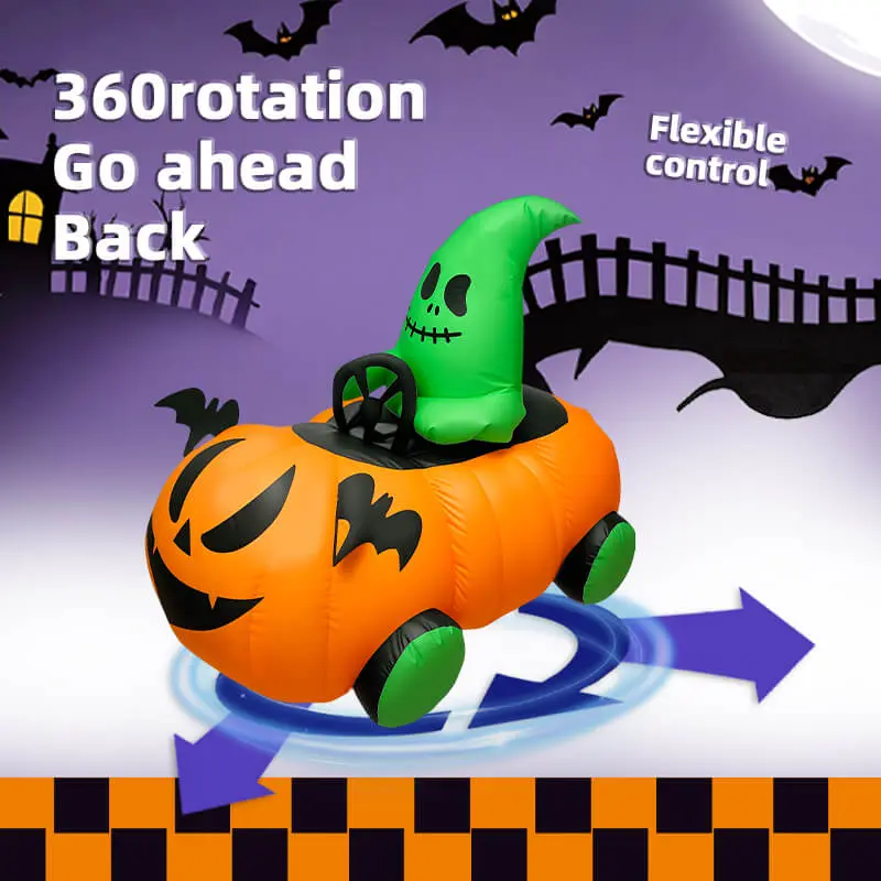 Cheap 2.4GHz Remote Control Inflatable Pumpkin Racer – 360° Spinning Halloween RC Toy Factory, Factories