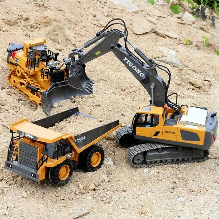 Cheap New 1/20 Scale Alloy Excavator Toy Model RC Car Metal Die Casting Construction Engineering Toy 2.4GHz Manufacturers, Factory