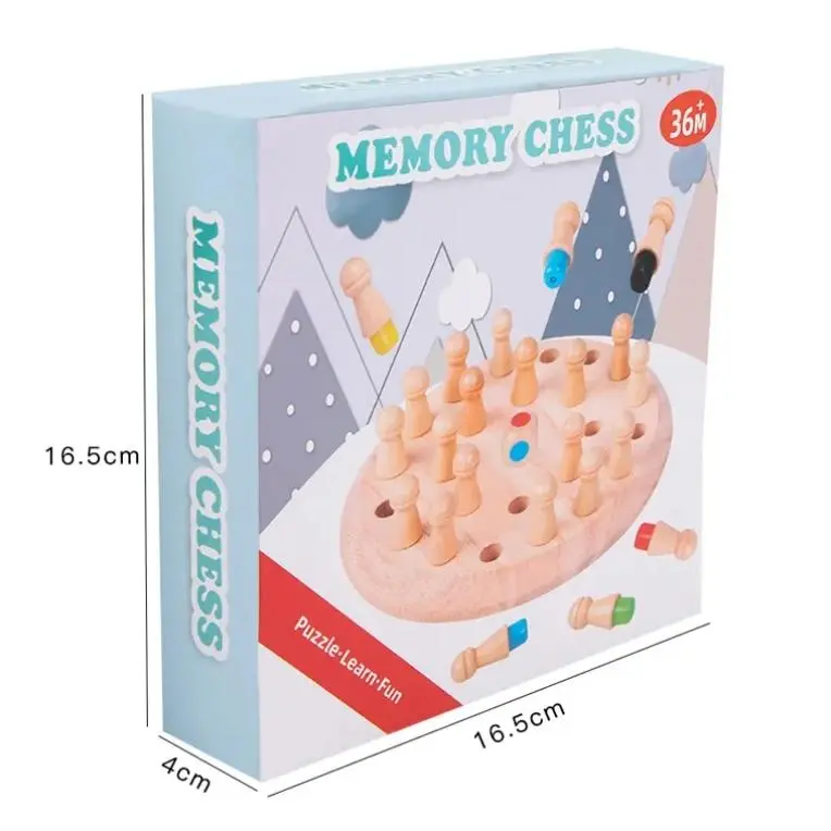 OEM Wooden Memory Chess Game Color Match Sticks Educational Toy Logical Thinking Training Puzzle for Kids Manufacturers, Suppliers
