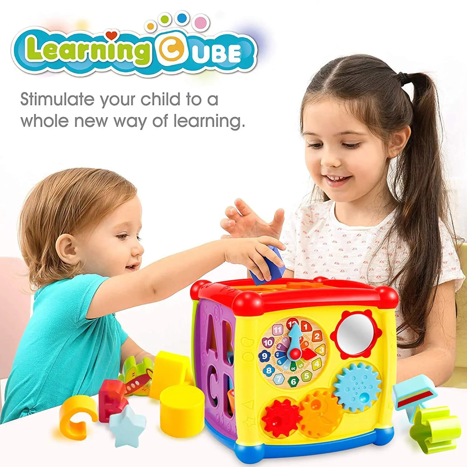 OEM Montessori Educational Toys Baby Learning Shape Sensory Sorting Game Cube Manufacturer, Supplier