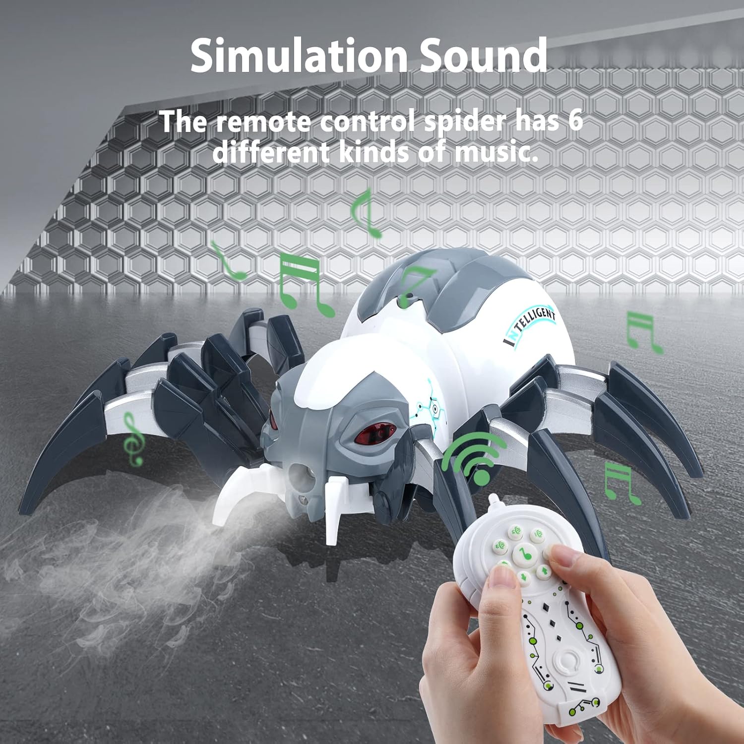 LED Lights and Music Features of Remote Control Spider