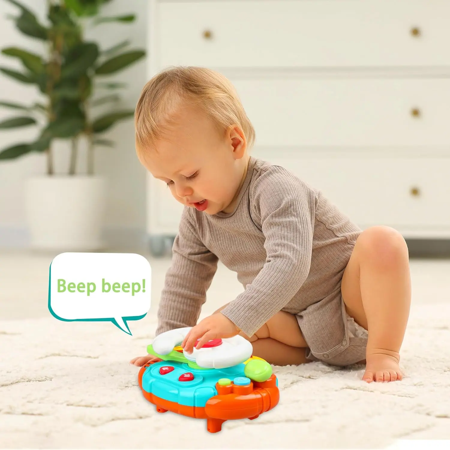 OEM Montessori Steering Wheel Baby Musical Sensory Toy Lights Sound Learning Infant Educational Play Manufacturer, Factories
