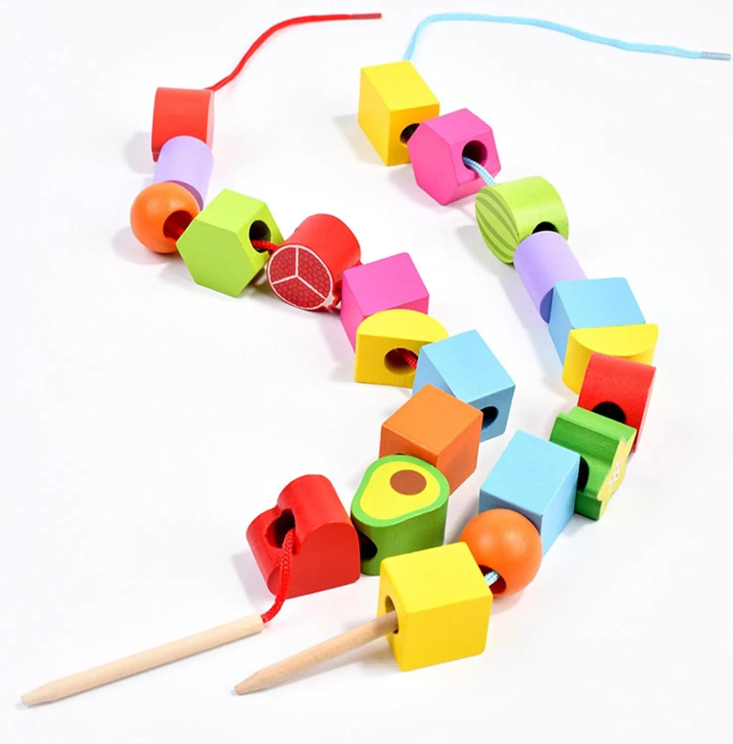 OEM Montessori Wooden Sorting Stacking Toys Color Recognition Shape Sorter DIY Educational Beads Fruit Blocks Cards Manufacturers, Factory