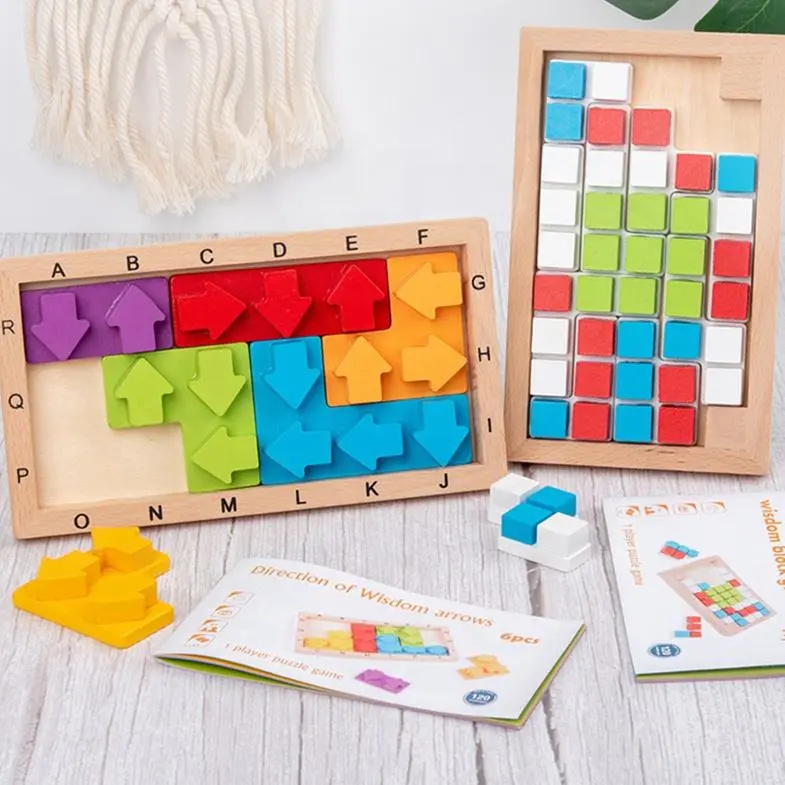 OEM Educational Creative Wooden Block Toy 3D Puzzle Jigsaw Game Manufacturers, Supplier