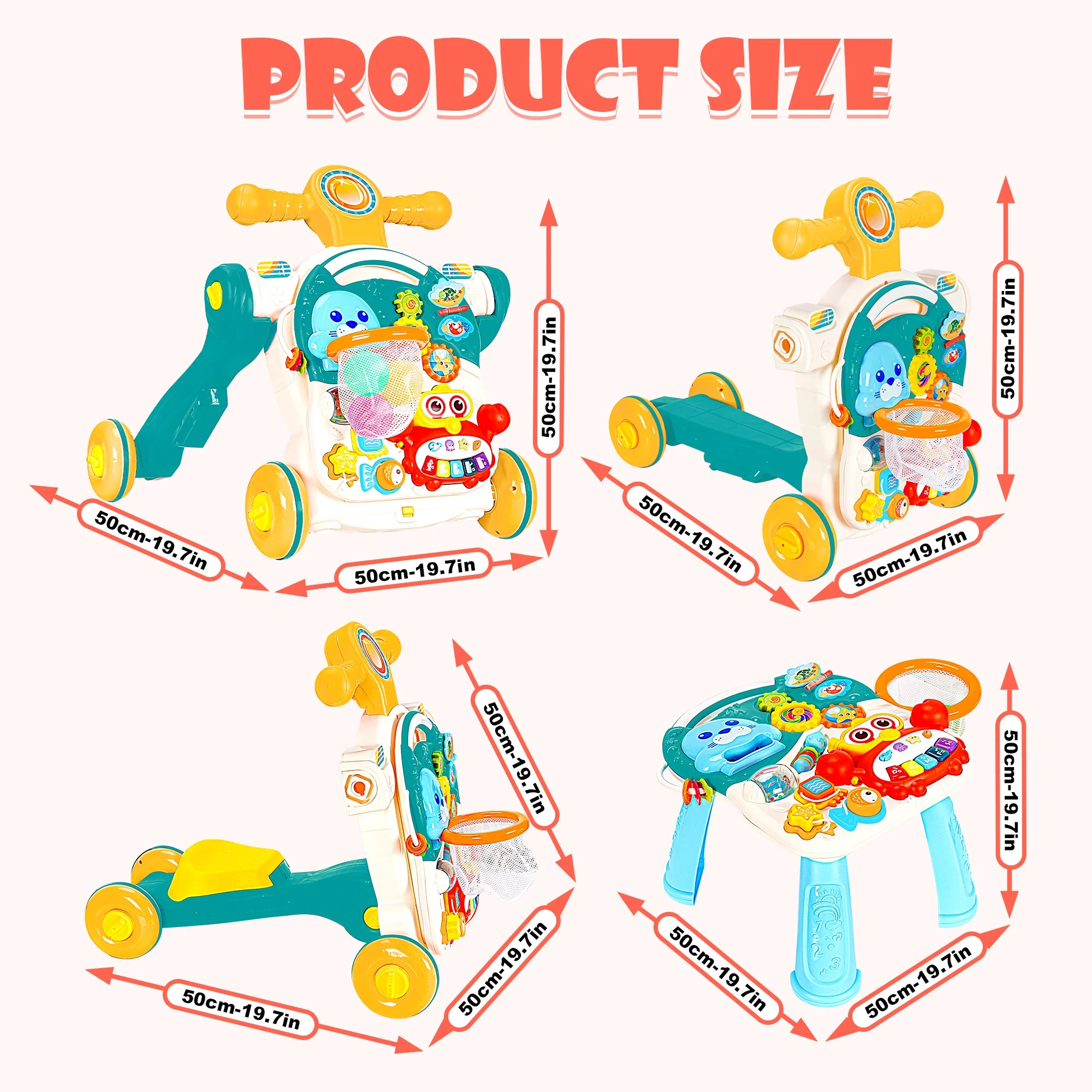 OEM 4 in 1 Baby Walker Push Toy Sit to Stand Activity Center Factory, Factories