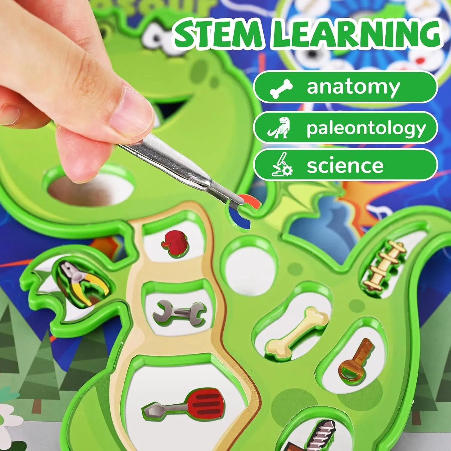 Cheap Dinosaur Board Game for Kids Tweezers Classic Fun Pieces Manufacturers, Supplier