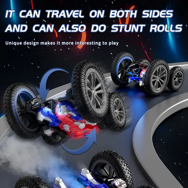 Cheap 360° Stunt Car Toy LED Lights 2.4GHz Spray Design Manufacturer, Suppliers