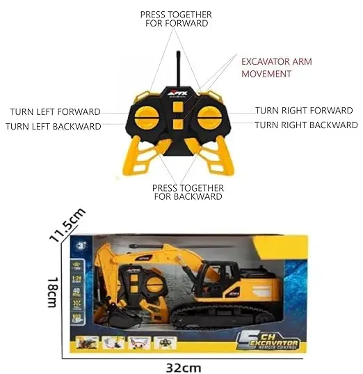 Cheap Remote Control Excavator Truck Digger RC Construction Vehicle Toy Supplier, Factories
