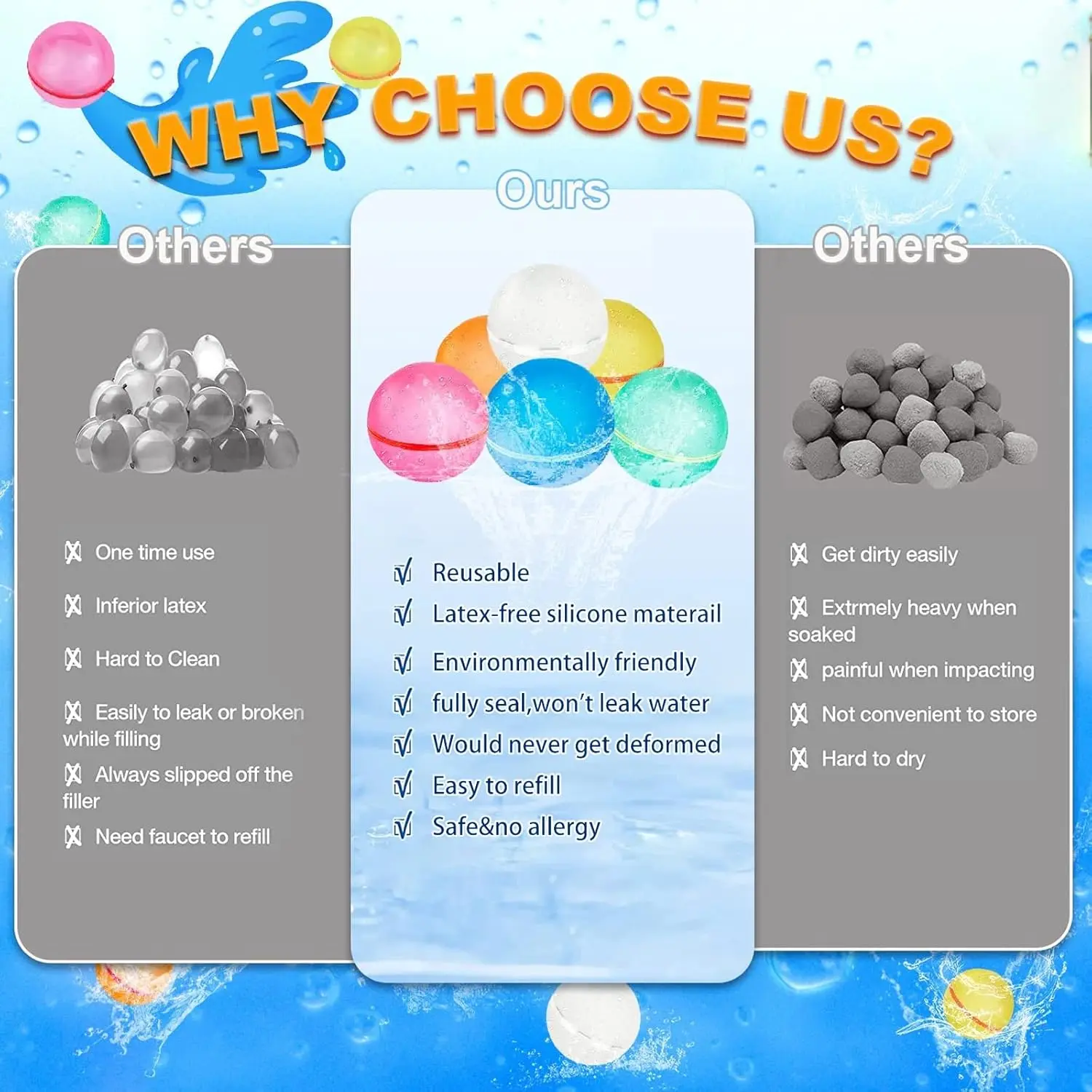 Cheap Reusable Water Balloons Summer Splash Outdoor Toys for Kids Suppliers, Factories