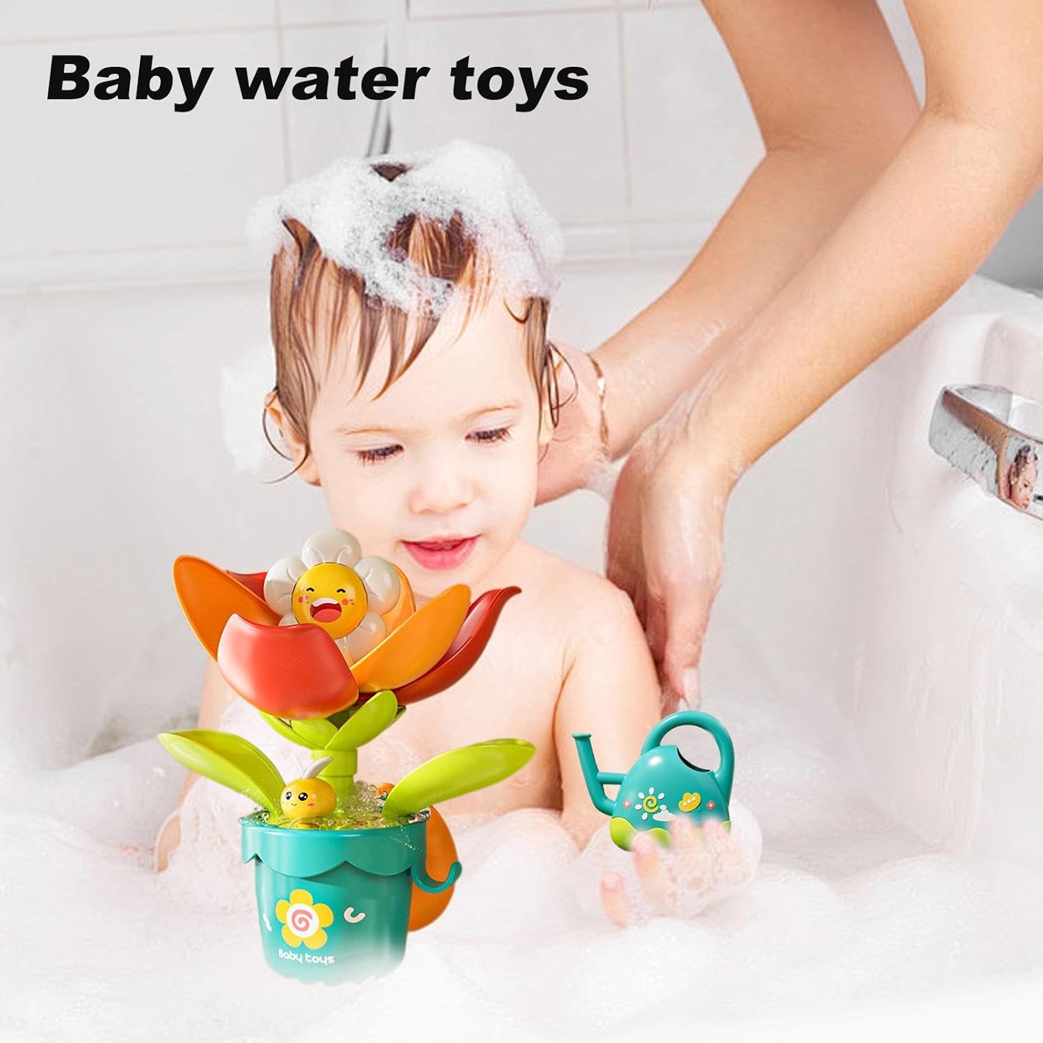 Toddler Inspires Imaginative Play with Sunflower Bath Toy
