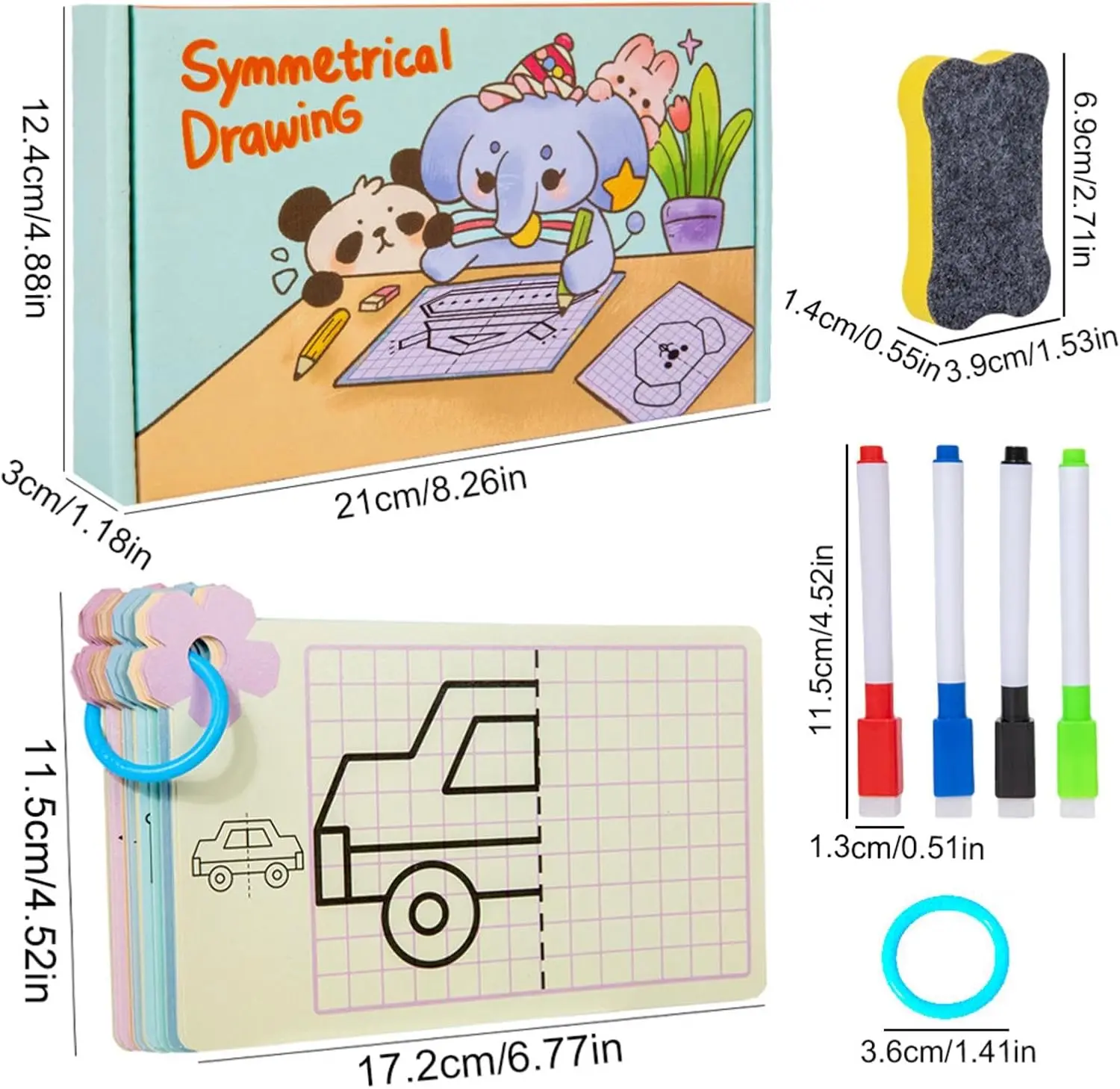 Cheap Puzzle Toy Lattice Symmetrical Drawing Card Graphics Puzzle Toys Tracing Painting Cards Kindergarten Teaching Aids Manufacturer, Suppliers
