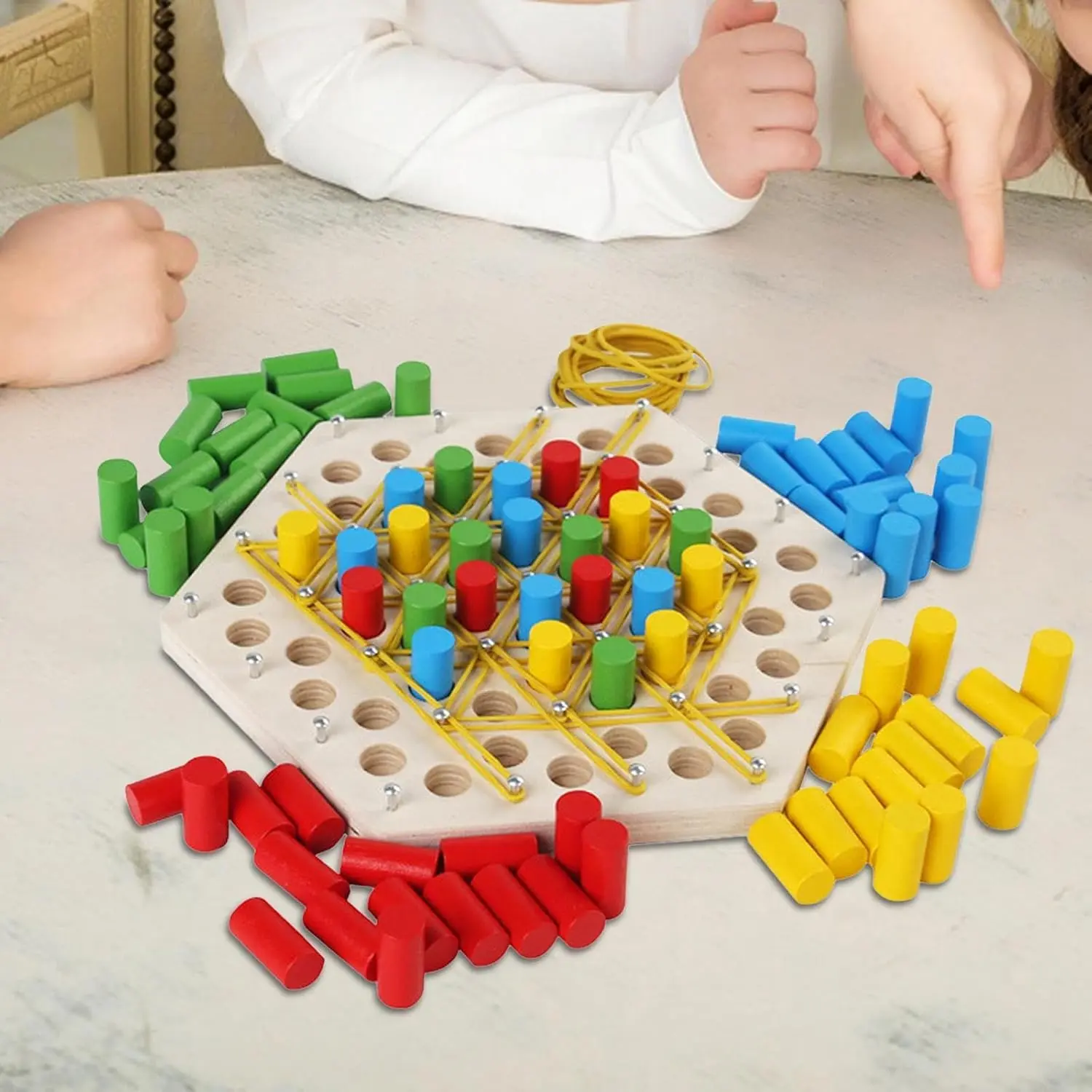 OEM Children Early Educational Wooden Chain Triangle Chess Game Multiplayer Chess Puzzle Toy Logic Thinking Interactive Board Manufacturers, Suppliers