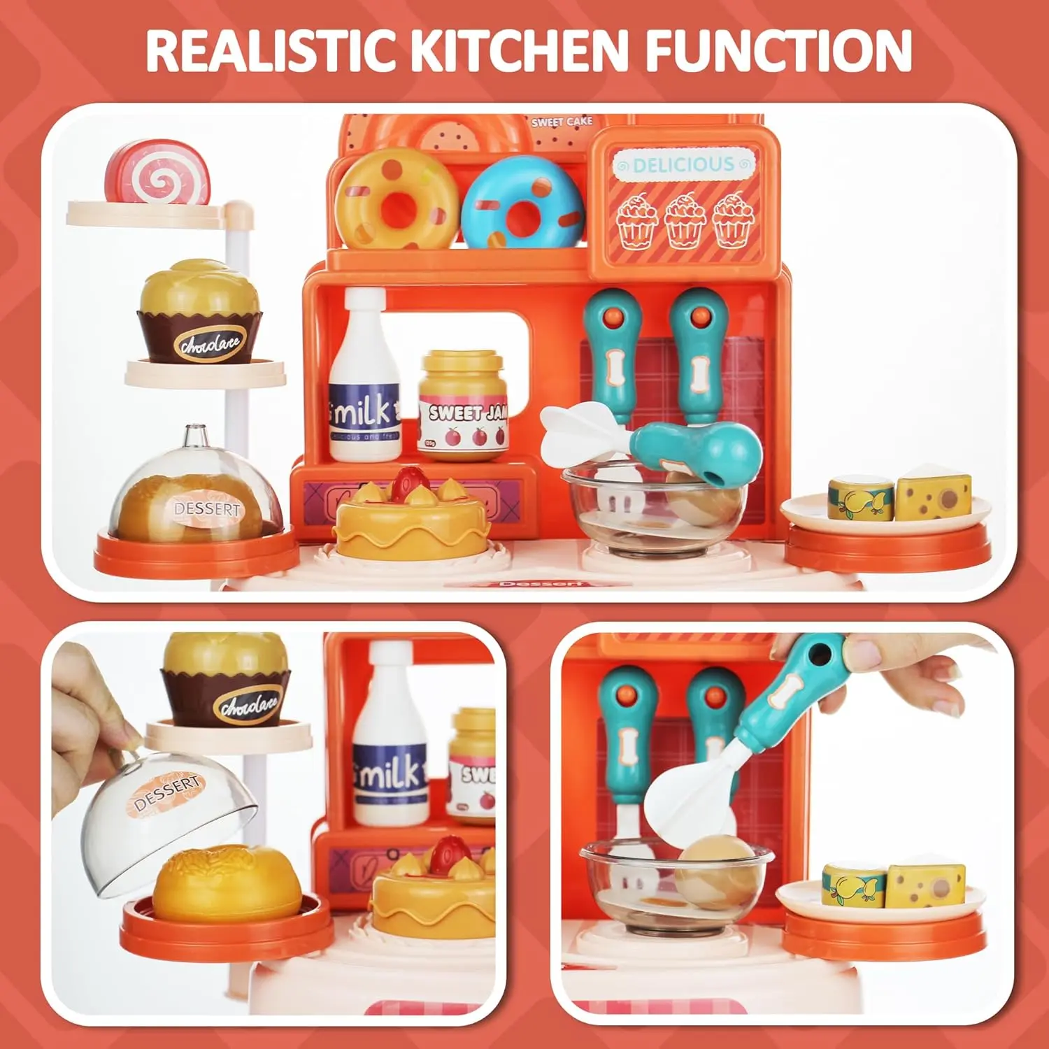 OEM Kids Play Kitchen Set Pretend Dessert Accessories Cookware Toys Manufacturers, Supplier