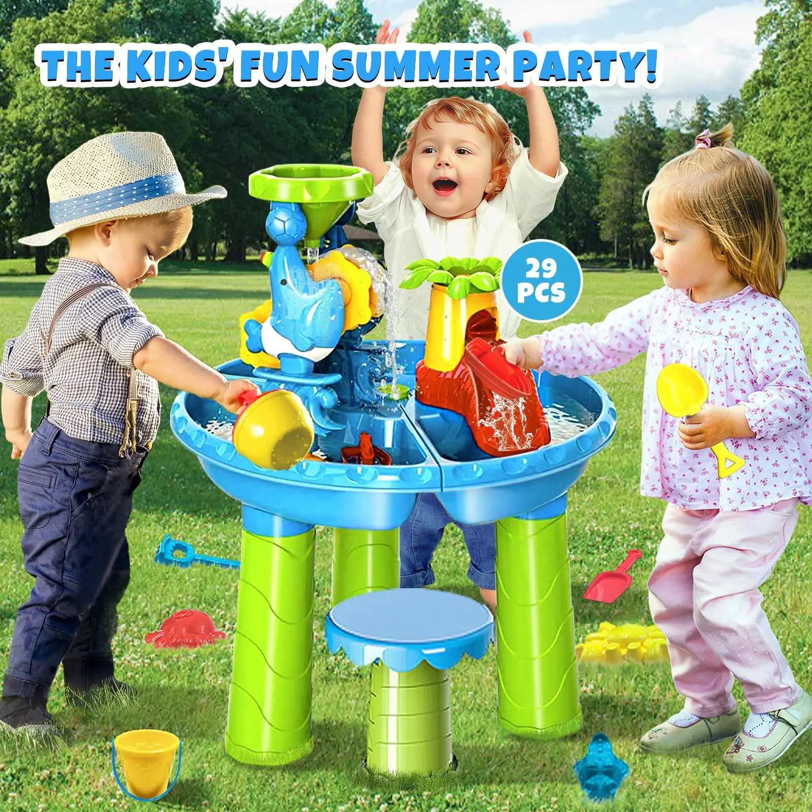 Cheap Rain Shower Splash Pond Water Table Kids Water Curtain Sand Play Sensory Toy Manufacturer, Suppliers