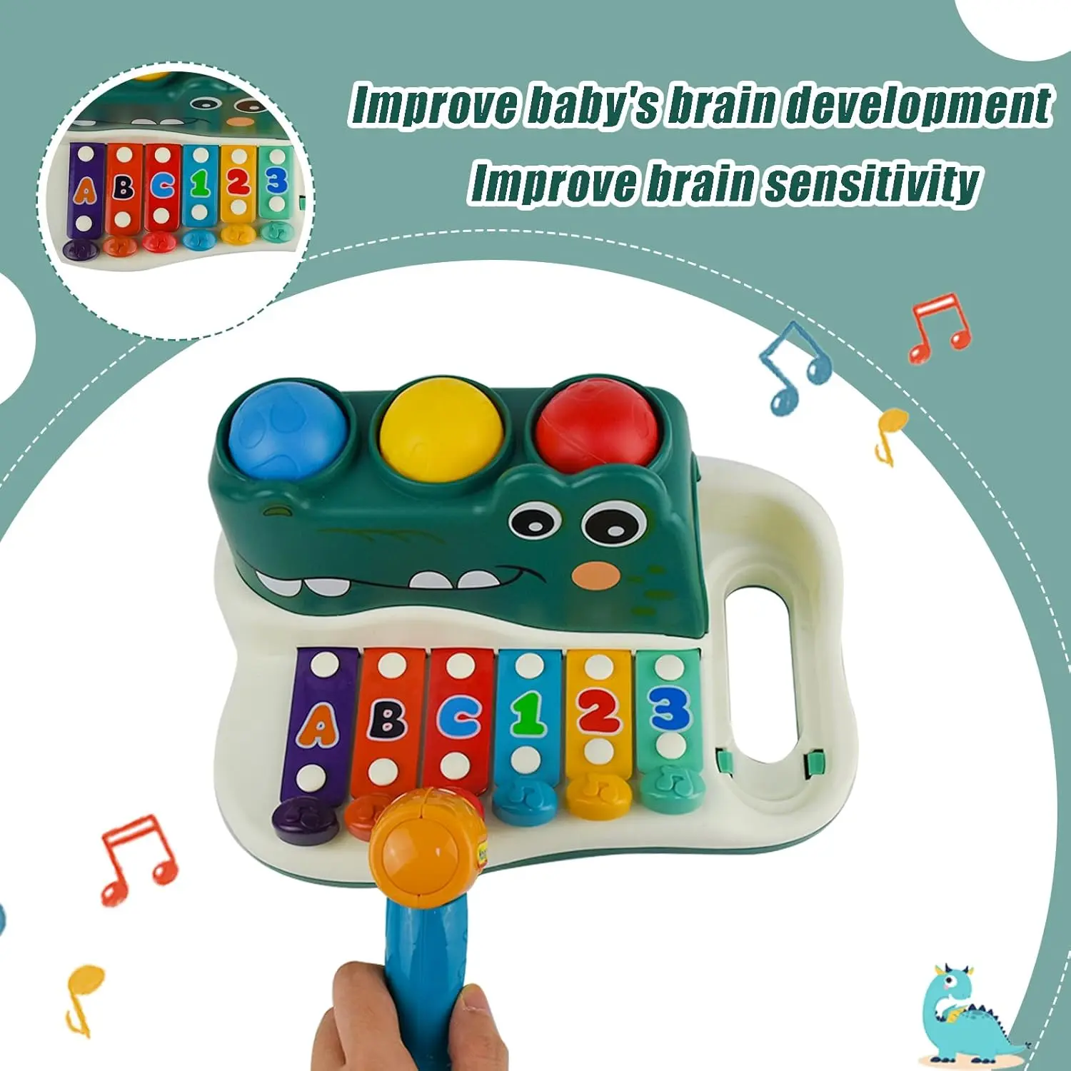 OEM Cartoon Crocodile Musical Hammer Toy Baby Xylophone Educational Set Suppliers, Factories