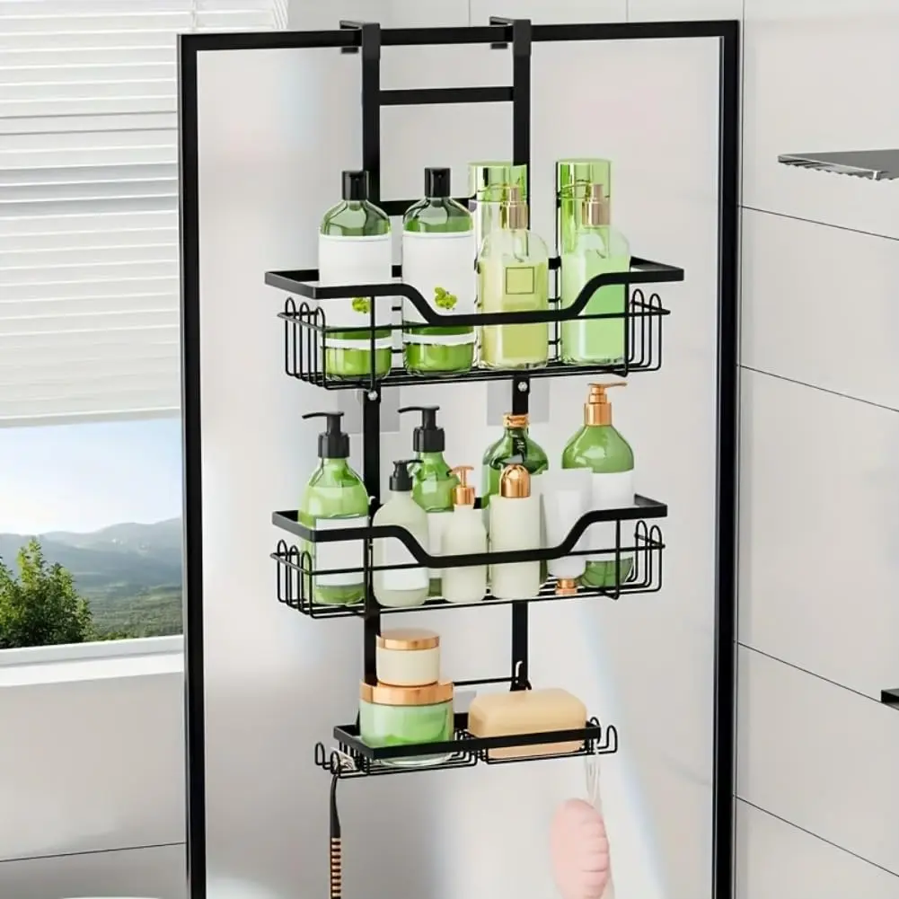 Cheap No-Drill Over-the-Door Bathroom Organizer Shelf – Wall-Mounted Hanging Storage Rack with Tiered Baskets for Shower, Toilet & Bathroom Manufacturer, Suppliers