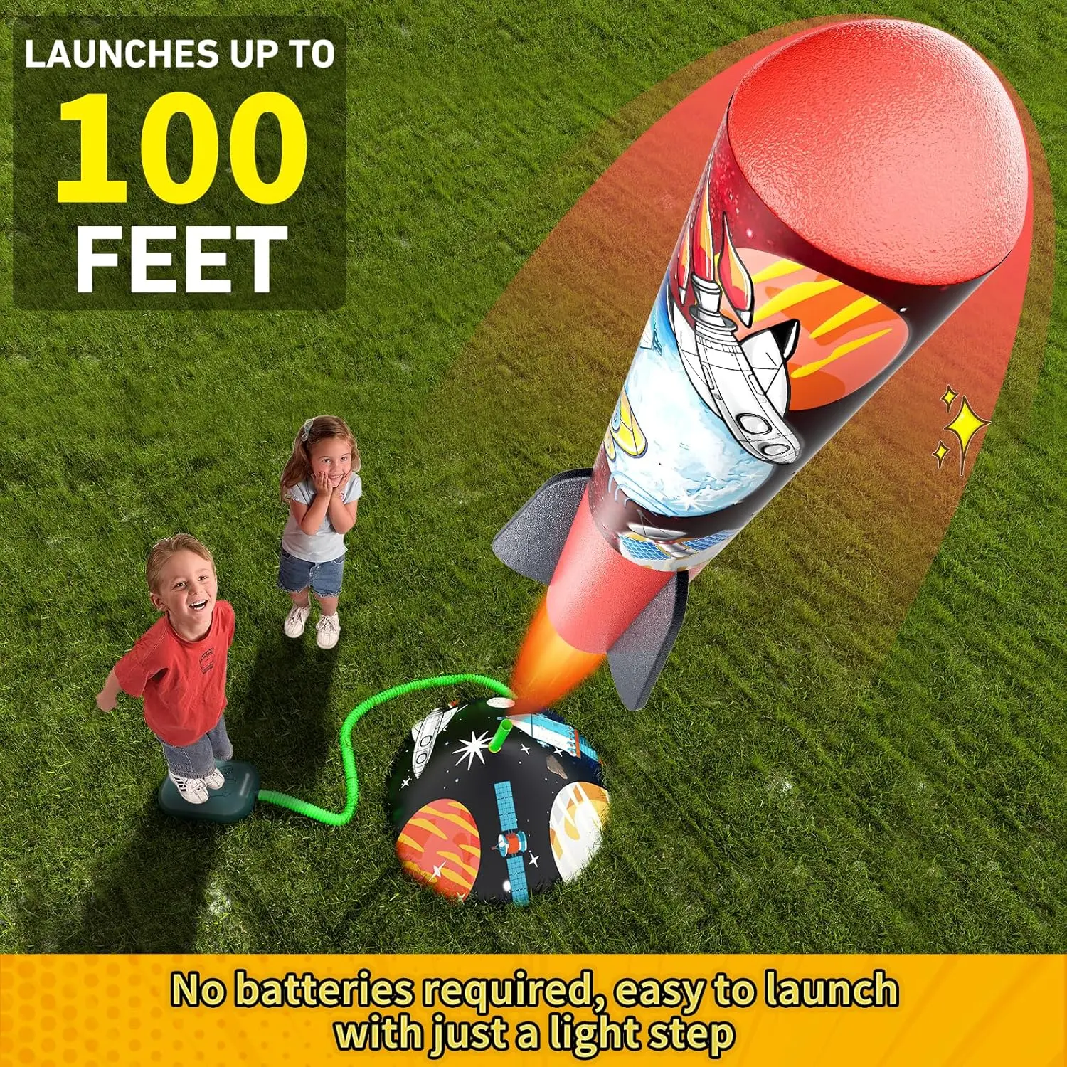 Cheap Rocket Launcher Toy for Kids Shoots 100ft with 8 Foam Rockets and Adjustable Launch Stand Supplier, Factory