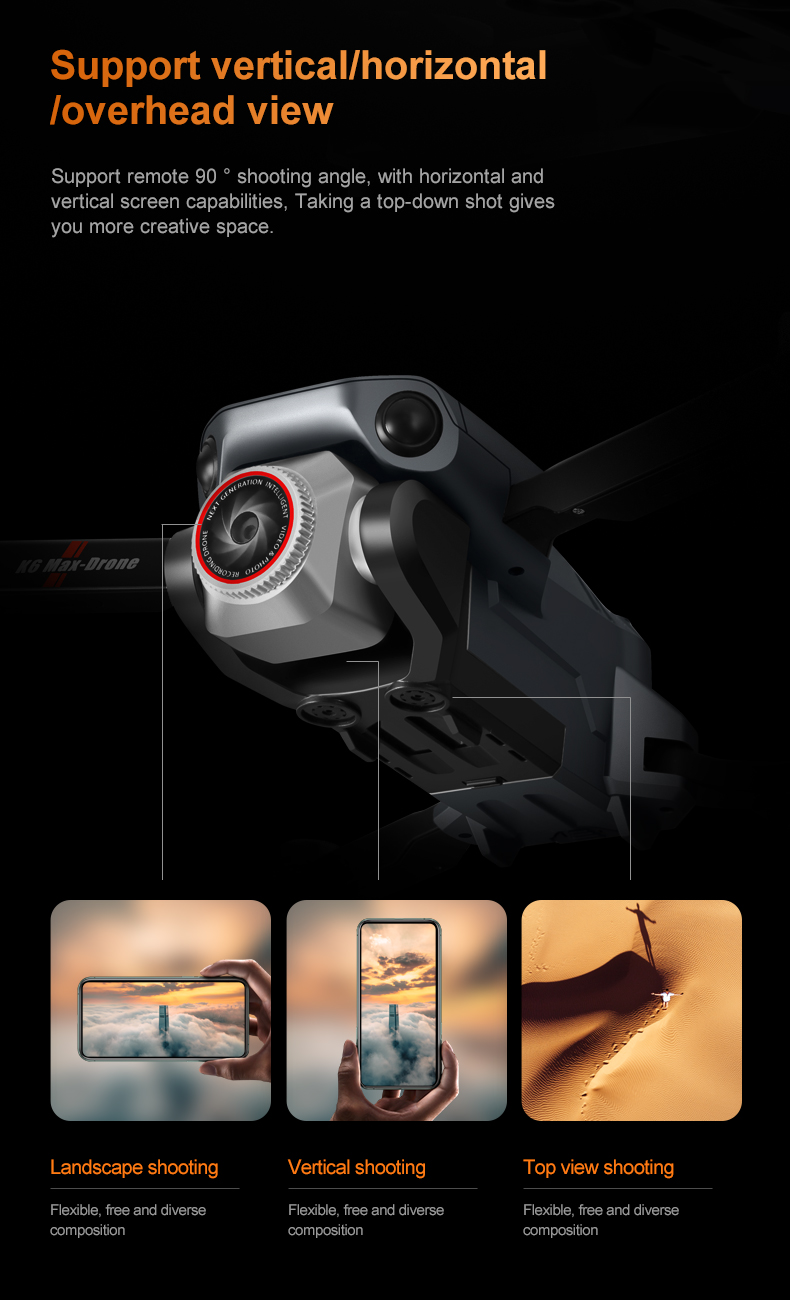 K6 Max Drone 4K Camera Obstacle Avoidance WIFI FPV (12)