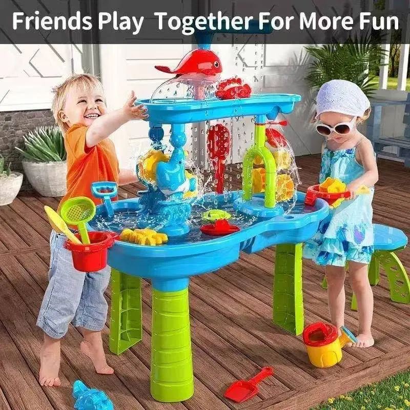 Cheap Rain Shower Splash Pond Water Table Kids Water Curtain Sand Play Sensory Toy Manufacturer, Suppliers