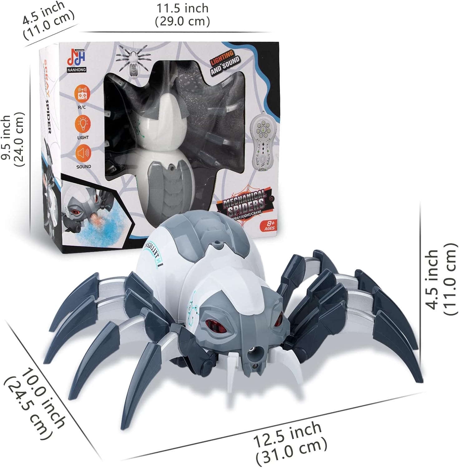 Safe and Non-Toxic Material RC Spider Toy