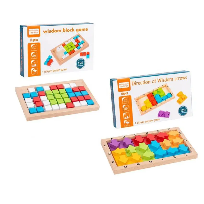 OEM Educational Creative Wooden Block Toy 3D Puzzle Jigsaw Game Manufacturers, Supplier