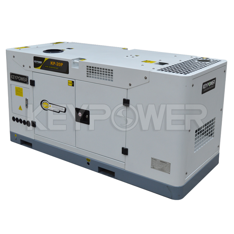 16 ساعات خزان الوقود إمداد الطاقة الرئيسية 16kw 20kVA مولد ديزل صامت مبرد بالماء