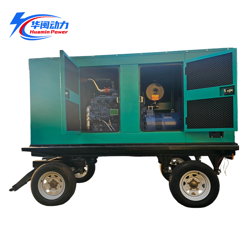 مولد ديزل محمول 562.5kVA 450kw مقطورة نوع متحرك للمناجم أو حقول النفط