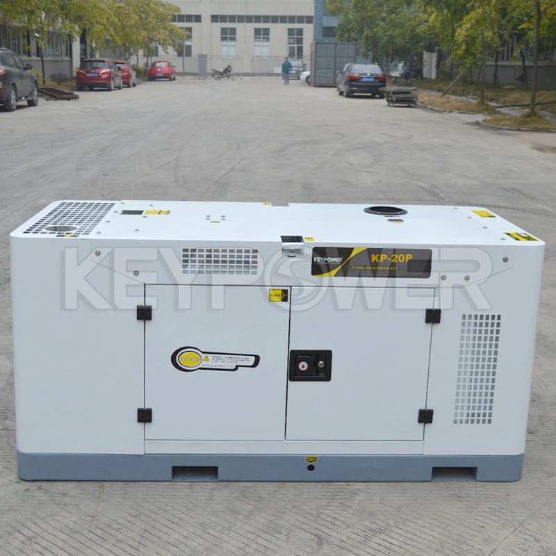 16 ساعات خزان الوقود إمداد الطاقة الرئيسية 16kw 20kVA مولد ديزل صامت مبرد بالماء