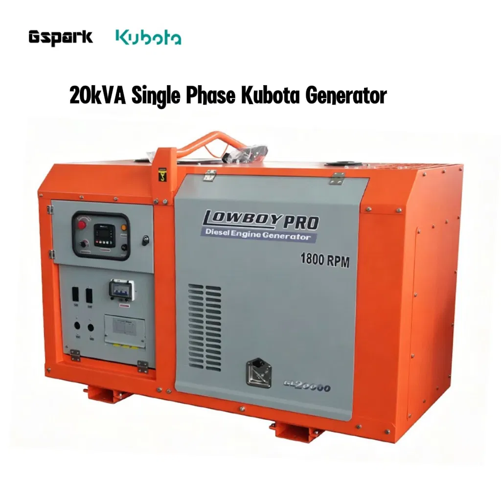 مولد ديزل صامت بمحرك ياباني كوماتسو بمستوى ضوضاء منخفض 20kw 30kw