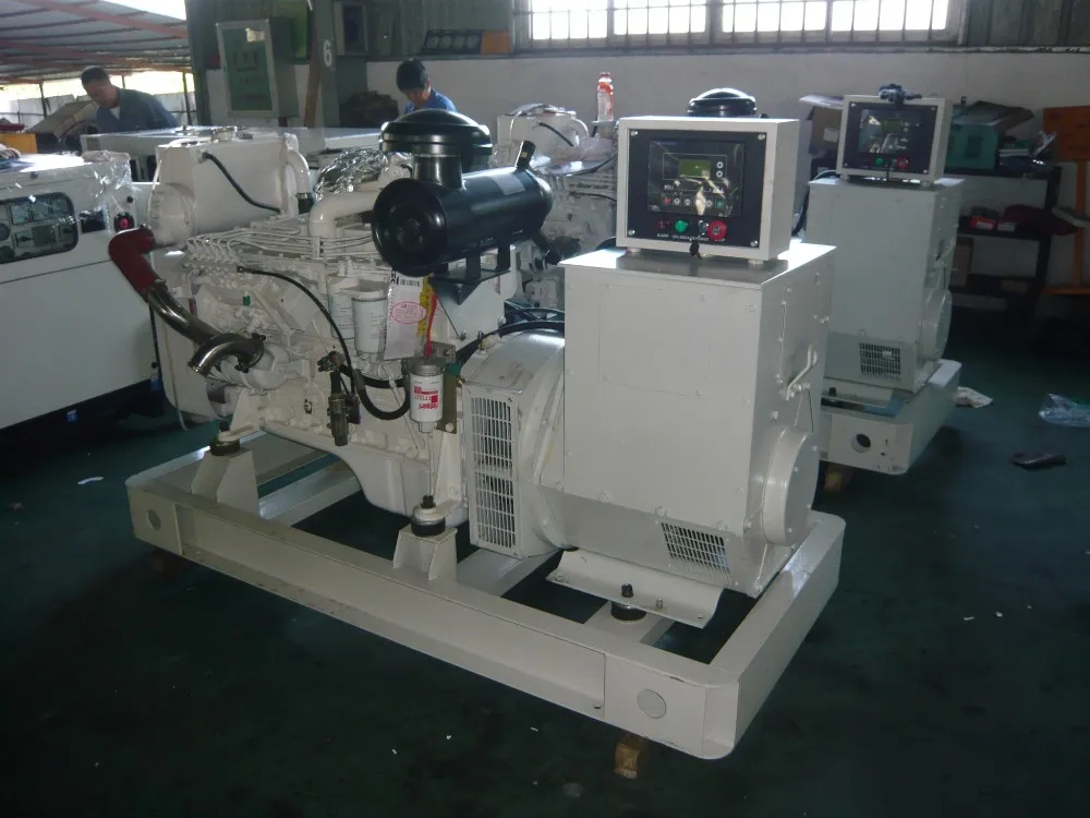 مجموعة مولدات الديزل البحرية بمحرك مشهور 100kVA مولد الديزل البحري
