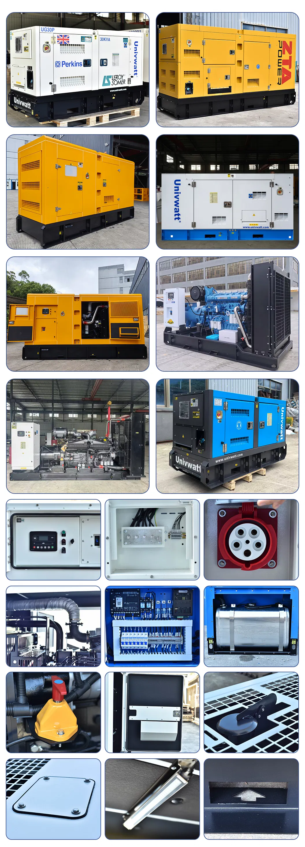 200kw / 250kVA استخدام مستمر لمولد كهربائي ديزل