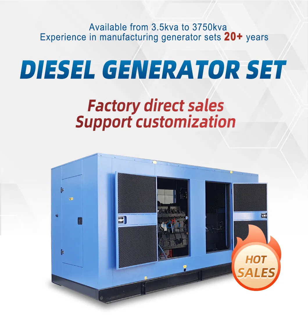 مولد ديزل 60kVA 100kVA مجموعة مولد احتياطية محمولة 100kw مولد ديزل صامت 125kVA مجموعة مولدات للبيع