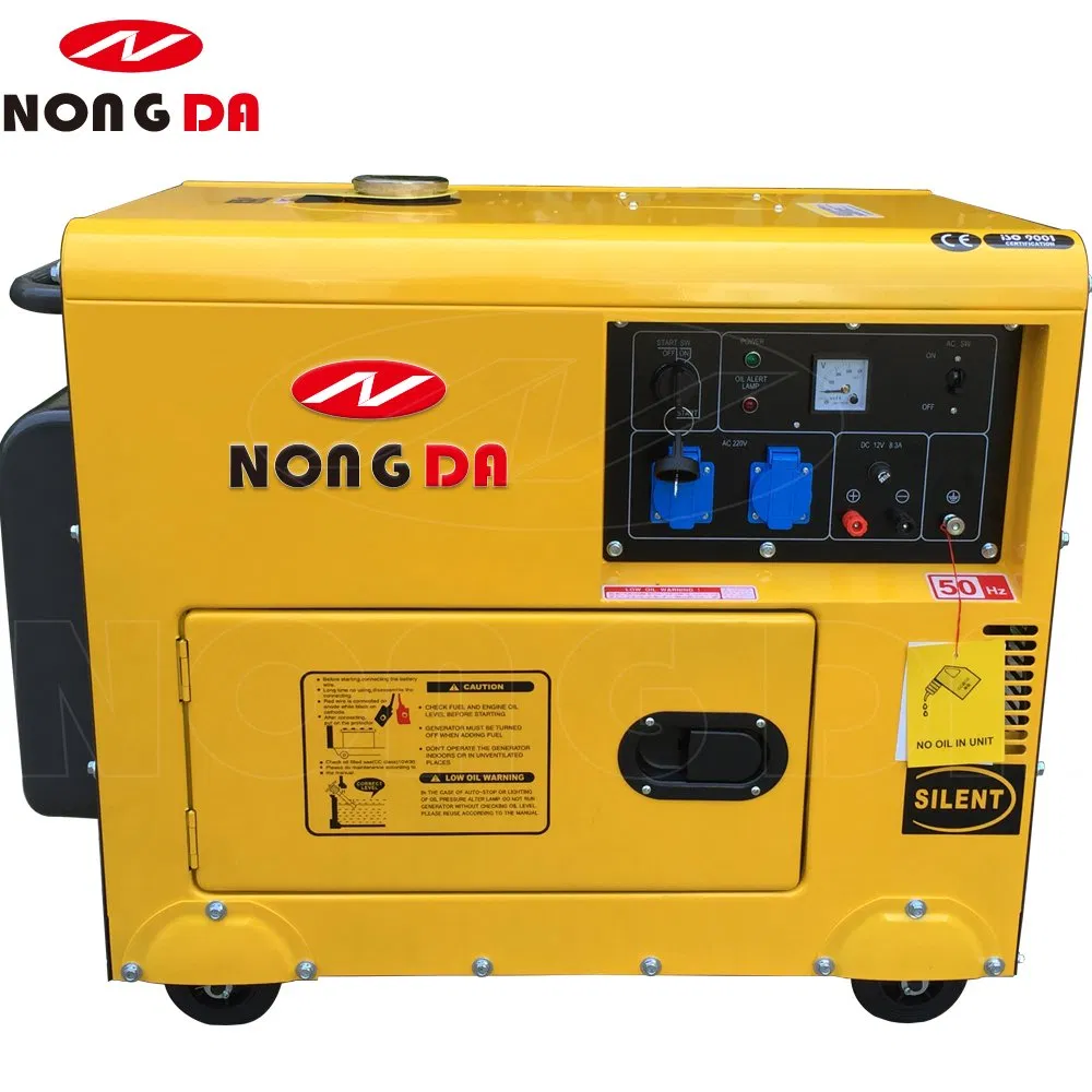 5kVA 6.5kVA 7.5kVA 8kVA مولد ديزل صغير صامت ومبرد بالهواء
