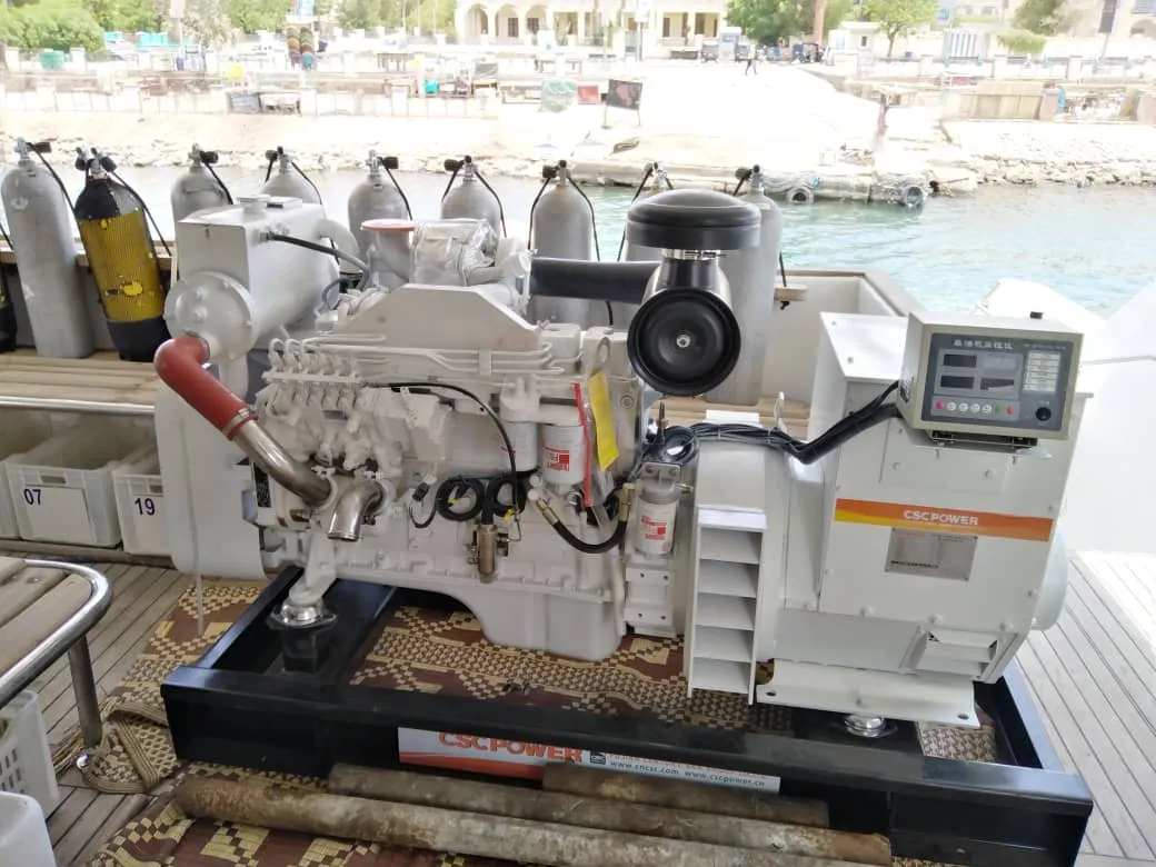 مجموعة مولدات الديزل البحرية بمحرك مشهور 100kVA مولد الديزل البحري
