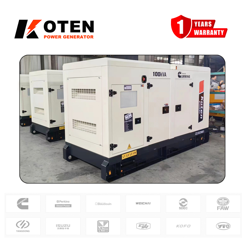 سعر مجموعة مولدات الديزل الكهربائية منخفضة الضوضاء من ديسك سيريز 100kVA