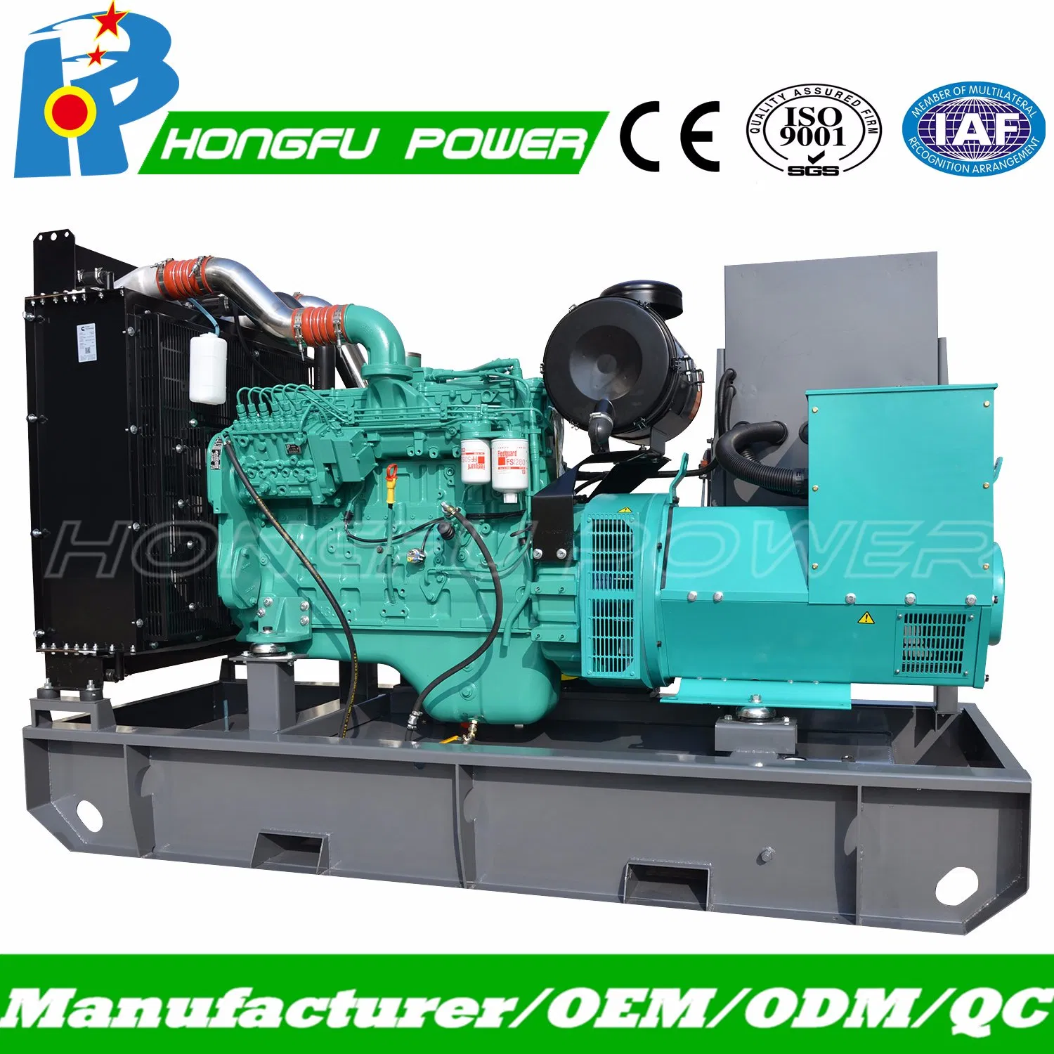 100kw 125kVA مولد الطاقة المصنّف مجموعة مولدات ديزل كمينز معتمد من ISO