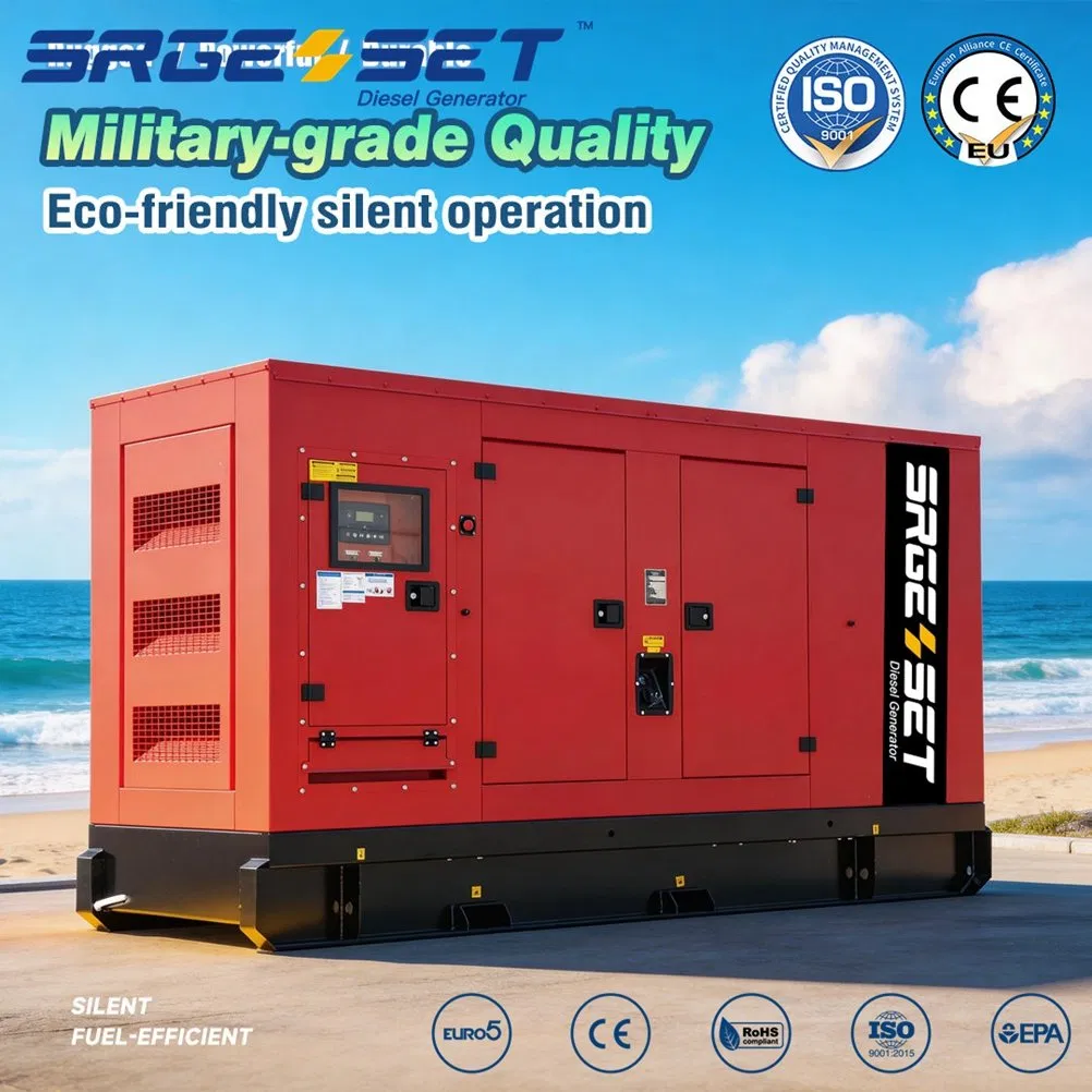 200kw 250kVA مولد ديزل كهربائي مزود بتبريد بالماء وصوت منخفض وصامت