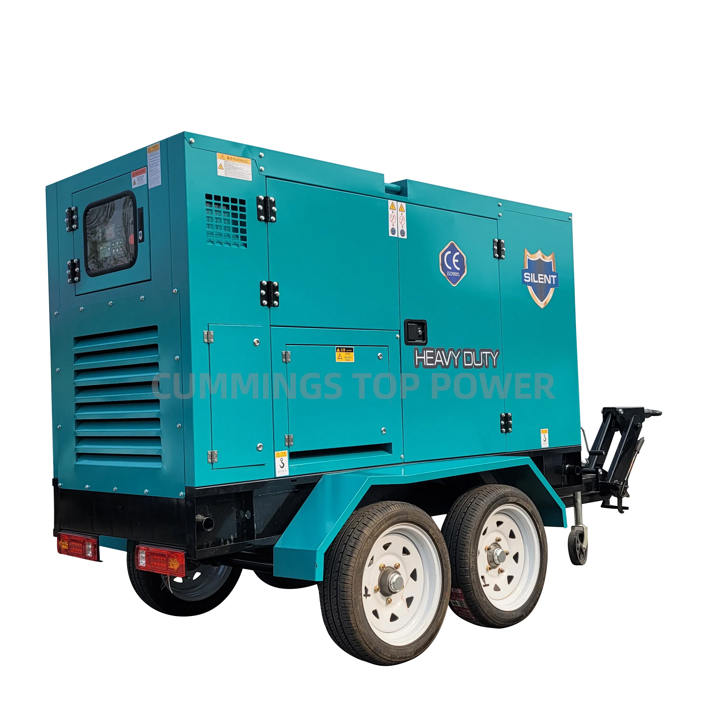 160kw مولد كهربائي ديزل صامت مثبت على مقطورة