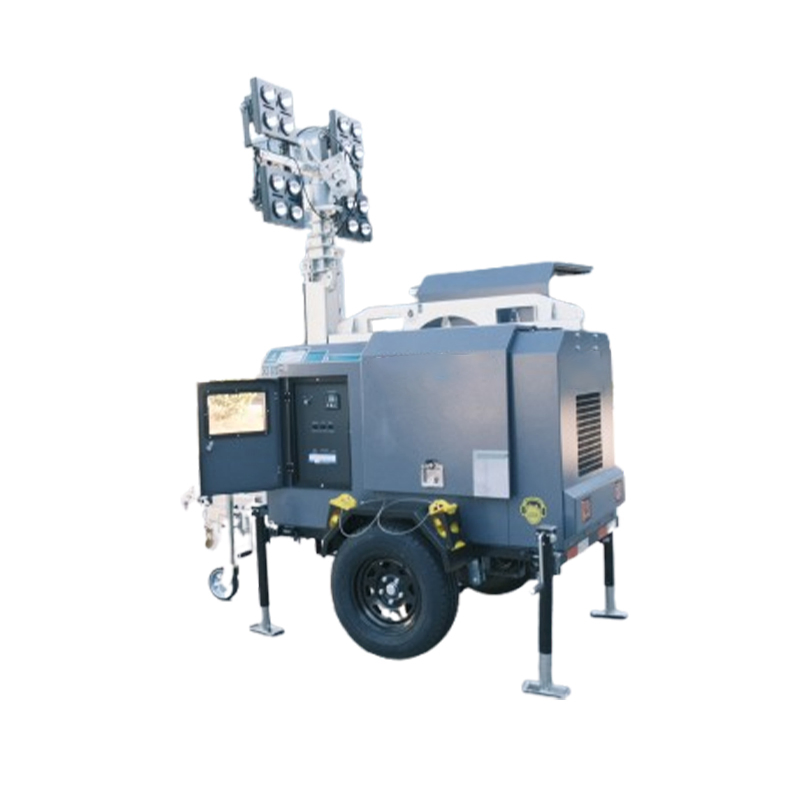 5kw برج إضاءة متنقل عالي مع مولد ديزل 4X1500W أضواء