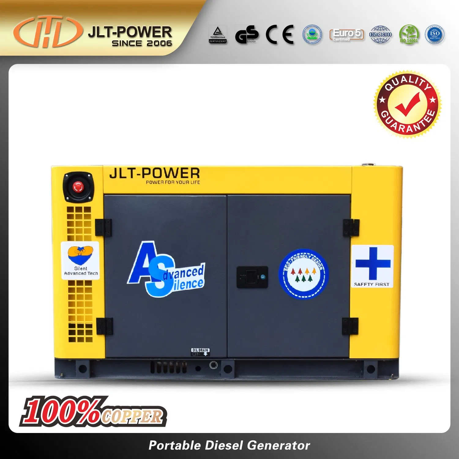 مولدات ديزل فائقة الصمت مصنوعة بالكامل من النحاس 4.5kw إلى 15kw مبردة بالهواء 6kva 8kva 10kva 12kva مولدات 110v 220v 380v 50hz 60hz