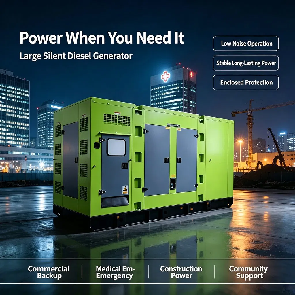 مولد ديزل صامت منخفض الضوضاء للماء البارد 30kw 50kw 100kw 200kw 250kVA 500kw 1000kw مع بدء تلقائي ونوع مقطورة مخصص للاستخدام في البناء والتعدين والطوارئ