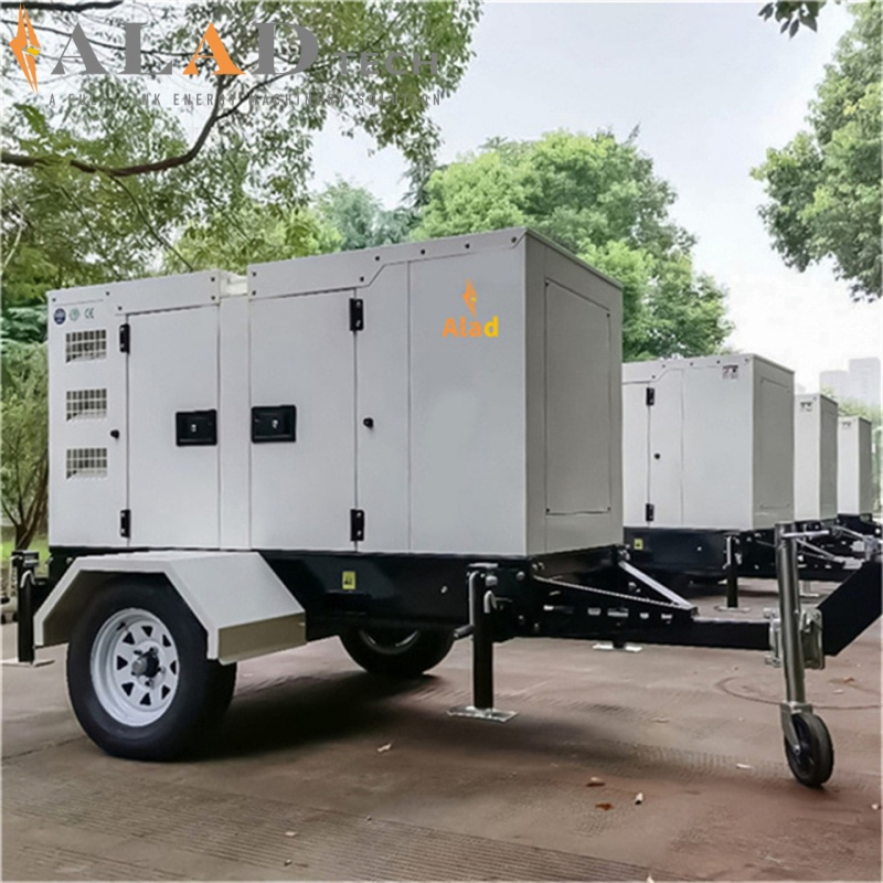 1000kw مجموعة مولد ديزل كمينز المحمولة على مقطورة