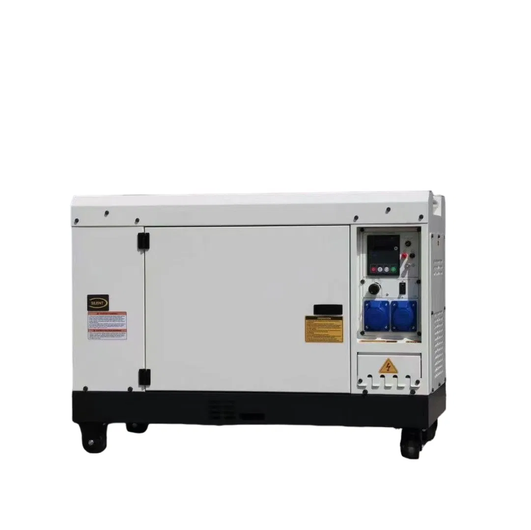 3kw 4kVA 5.5kw 7kVA 6kw 7.5kVA 7kw 9kVA 9kw 11kVA 10kw 12.5kVA 11kw 12kw 15kw 18kVA مولد ديزل صامت مبرد بالهواء ذو أسطوانة مزدوجة رباعية الأشواط بدء إلكتروني