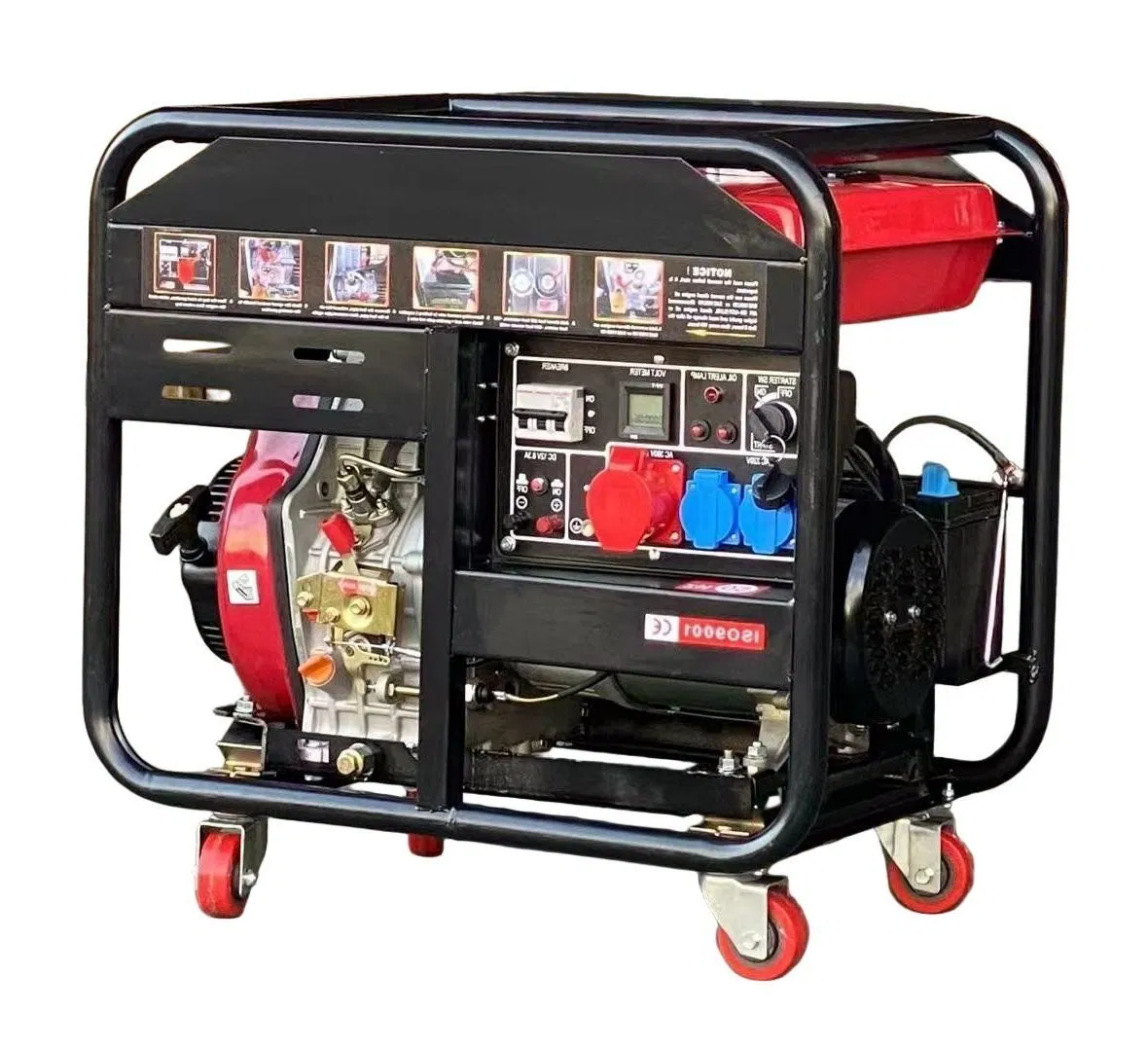 بيع ساخن 9kw 9kVA مجموعة مولدات ديزل محمولة بدء كهربائي للاستخدام المنزلي والاستخدام الأرضي أحادي الطور وثلاثي الطور 220V 50Hz 60Hz 12kVA 15kVA 8kVA طاقة احتياطية طارئة